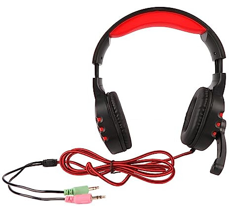 Noise Canceling On-Ear Headset Soft Earpads Scroll Wheel Volume Control Wired Headphones with Rotating Microphone for Laptop