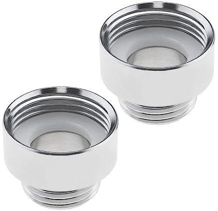 SG Store 2 Stück Chrom Schlauchrohr Adapter BSP 1/2 Zoll auf BSP 3/4 Zoll Innengewinde Brauseschlauch Anschluss Wasserhahn Buchse Reduzierstück Rohrverschraubung für Duscharme Mischbatterien