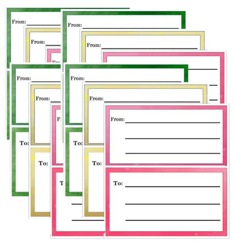 to from Return Address Mailing Labels,Christmas Blank Mail Shipping Permanent Postage Guaranteed Stickers，3.5 x 4.5 Inch Self Adhesive Handwriting to/from Address Tags Sticker for School,Home,Office