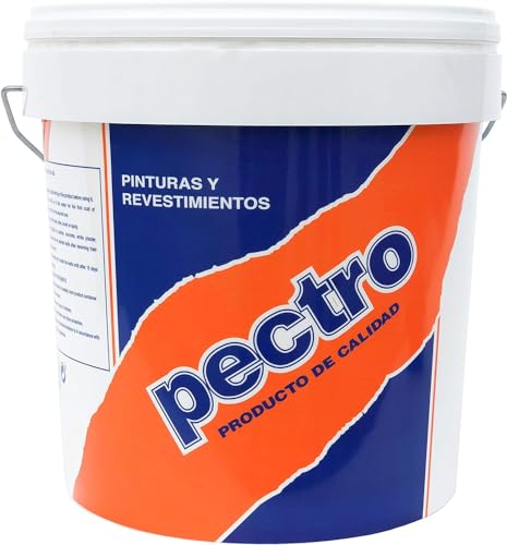 PECTRO Pintura Antihumedad - Previene la aparición de manchas - Pintura blanca interior exterior - Gran cubrición - Pintura plástica y lavable (14 L)