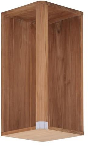 Teako Design Eck-Hängeschrank Rivera mit Edelstahl, Edelstahlelemente Küchenmöbel, Wetterschutz Außenbereich, Hochwertige FLEGT-lizenzierte Möbel, Outdoorküche, Raumtyp: Küche, Größe: 75 cm