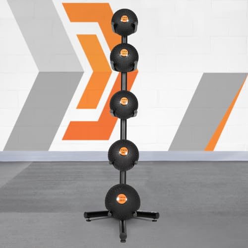METIS Fitness Slambollar [3 kg - 30 kg] | Bygg styrka och förbättra fitness med studsbeständiga slambollar - finns individuellt eller som ett set (ljusset (3 kg-12 kg) + rack)