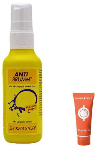 Anti Brumm Zecken Stopp Pumpspray 1x 75 ml I Schutz vor Zecken I Zeckenspray I Icaridin I Für Erwachsene und Kinder ab 2 Jahren I Insekten-Repellent I Spar-Set plus Pharma Perle give-away