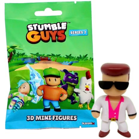 Generisch Stumble Guys 3D Sammelfiguren Serie 2 - Chrome Crystal Figur - Auswahl (Figur 4. Disco Dan)