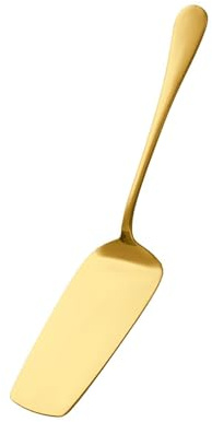 Zeehaor 1Pcs Stainless Steel Lasagna Server,Stainless Steel Solid Turner,Stainless Steel Cake Pizza Shovels Kitchen Server (gold)