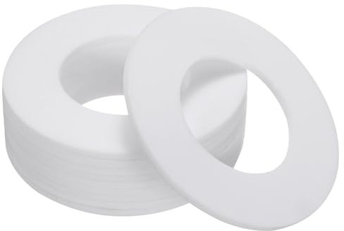 PATIKIL Flat Washers, 10 Pcs 88mm OD 45mm ID 3mm Thickness DN40 PTFE Seal Washers Flange Gasket Sealing Gasket for Faucet Pipe Water Hose