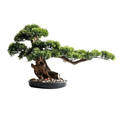 FAJNUZI2024 Künstliche Bonsai Künstlicher Bonsai-Eingangsbereich, Wohnzimmer, Grün, großer gefälschter Baum, Hoteldekoration, Zen-Ornamente Kunstbaum Bonsai
