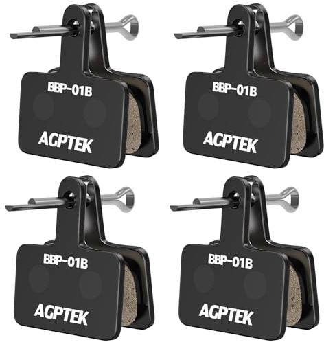 AGPTEK Bike Brake Pads, Resin Disc Brake Pads for Bicycle, Road Bike, Hybrid Bike, City Bike
