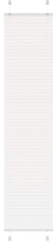 vidaXL Plissee Weiß 50x200 cm Stoffbreite 49,4 cm Polyester, Faltrollo, Klemmfix, Plisseerollo, Jalousie, Rollo, Plisseerollo für Fenster