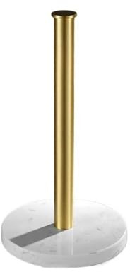 SDA287MZ Küchenrolle Halter Küchenrollenhalter, stehender Küchenpapierrollenhalter mit Marmorsockel for Küchenarbeitsplatte, Esstisch zu Hause Küche Papierhandtuchhalter(Gold)