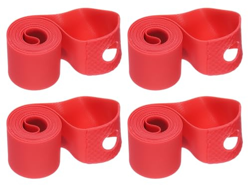 sourcing map 4 strisce per cerchioni per bicicletta, 35,6 cm x 20 mm, in PVC, per pneumatici di bicicletta, nastro per tubo interno, antigraffio, protezione per ammortizzatore per bici da strada, MTB