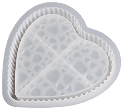 Stampo in silicone a forma di cuore con diamanti e fondo per gioielli, stampi per gioielli in resina epossidica per realizzare artigianato fatto a mano