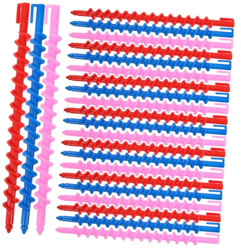 VICASKY Lot de 20 bigoudis en spirale pour cheveux permanents - Bigoudis pratiques pour boucles sans chaleur - Réutilisables - Couleurs aléatoires