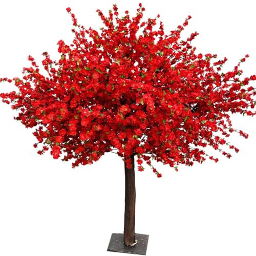 Künstlicher Sakura Kirschbaum mit Seidenblüten – Große Kunstpflanze für romantische Dekorationen zu Hochzeiten, Festen, Hotels und Innenbereichen(1.5x1m)