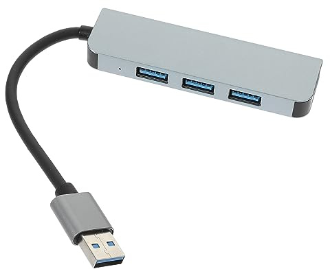 Yardenfun Hub Usb Porte Splitter Usb Per Laptop Porte Usb Multiple Alimentato in Alluminio Opaco Testurizzato