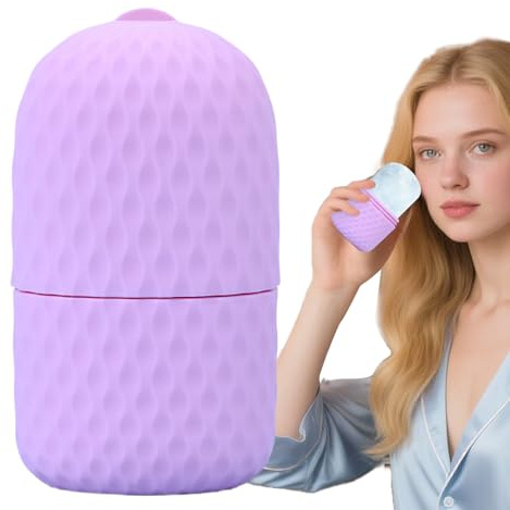 Rodillo de Hielo Facial Masajeador Frío De Silicona Para El Cuidado De La | Accesorio Multiusos Portátil Para Viajes Hogar Exteriores Y Trabajo