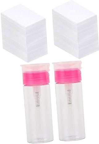 BAZEITFLOW Set 100ml Bottiglie per Rimozione Smalto Semipermanente in Plastico Dispenser Facile da Usare per Pulizia Veloce e Pratica delle Unghie Mani e Piedi