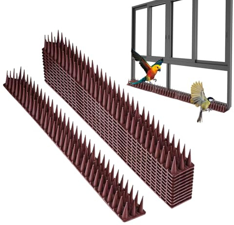 Biniveil Piques anti-pigeons | Piques de clôture anti-rouille pour écureuils, pigeons, chats, jardin, balcon, cour, intérieur et extérieur