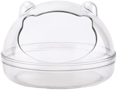 YAOHY Transparent Stor Kapacitet Hamsterbadkar Behållare Avtagbar Lock Sandbad Behållare Hus Helt Genomskinlig Hamster Sandbadbehållare(M,B)