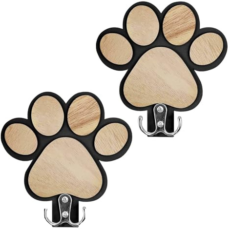 Audio frequency% 2 Stück Hundegarderobe Holz, Hundegarderobe Hundeleinen Halterung Wand Garderobe Hund, Zum Aufhängen Von Hundeleinen, Halsbändern, Schlüsseln, Hüten