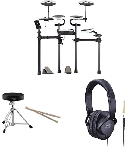 Roland TD-02KV Elektronisches Drumkit + Roland DAP2X Zubehörset + RH5 Kopfhörer