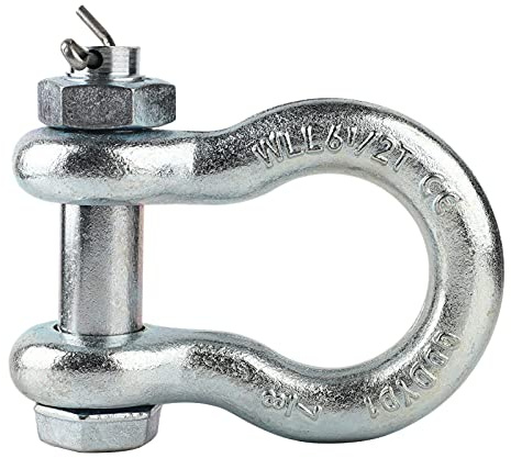 Oumefar Grillete de Anclaje Tipo de Acero de Aleación de Alta Resistencia para Herramientas de Hardware de Elevación de Barcos Carga 2T, 3,25t, 4,75t, 6,5t Galvanizado para Trabajadores de la (6,5
