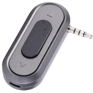 ZDETGU Transmetteur FM Compact pour Voiture avec Batterie Rechargeable de 3,5 Mm, 10 Heures, stabilité et Appels Mains Libres, Adaptateur Universel pour Téléphone et Tablette