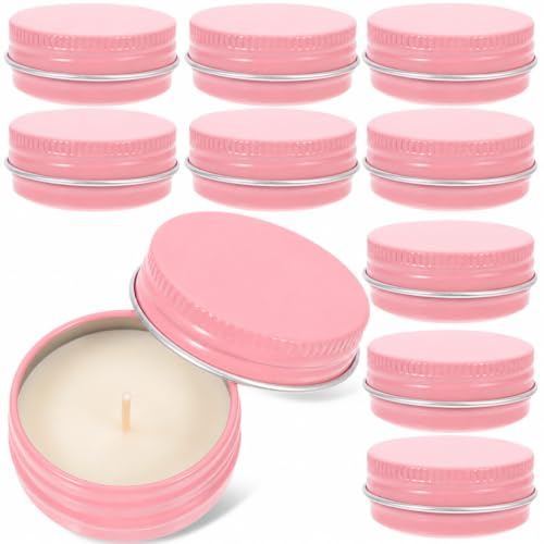 SUPVOX 24pcs Aluminium Tin Containers with Screw Lids for DIY Crafts | Aluminium tins with screw lids for candles, cosmetics, spices, crafts and compact travel storage