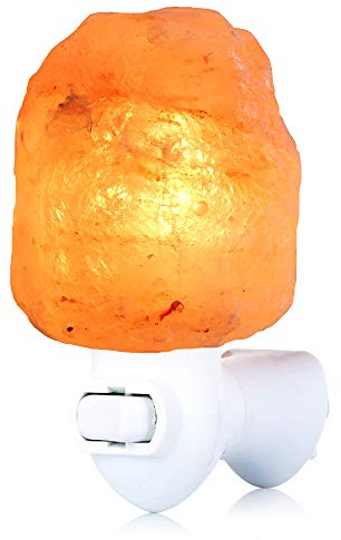 pursalt Himalayan Salt Lamp Night Light Plug in, Certificated 360 Degree Rotatable Wall Plug with Extra 2 Replacement Bulbs Bathroom Bedroom Night Light, Pink Crystal Rock Salt Hand Crafted
