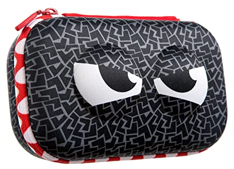 ZIPIT Wildlings Federmäppchen für Jungen, Großes Mäppchen für die Schule, Organizer-Etui für Kinder, Federmappe Schwarz