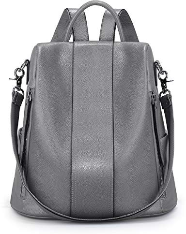 S-ZONE Women's Backpack, grey, S, Backpack Bags