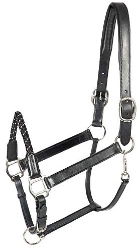 PFIFF 102425 Platin, Lederhalfter 'Venzelo', schwarz-silberfarben Full