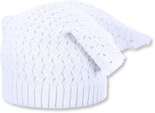 Sterntaler Baby - Mädchen Strick-kopftuch 1452170 Hut, Weiß, 49 EU