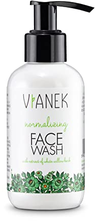 VIANEK Gel limpiador facial normalizante con aceite de eucalipto para pieles grasas y problemáticas. Cosmética natural vegana para mujeres y hombres, tamaño 150 ml.