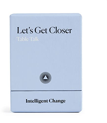 Intelligent Change Let’s Get Closer: Table Talk Edition (52 Prompt Cards) - Dinner Party Conversation Starters - Question and Answer Game for Friends, Family, Couples - Fun Card Game for Adults