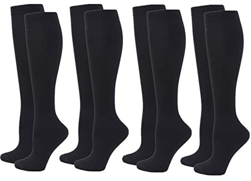 Zingso Compression Socks for Women Men, 4 Pairs 20-25mmHg Flight Socks Compression Stockings for Sport, Athletic, Travel, Pregnancy, Nursing