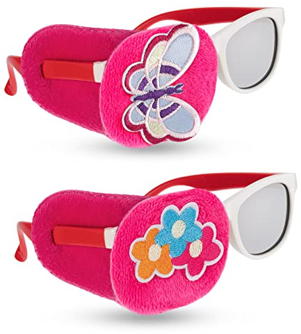 Hifot Amblyopie Augenklappen Kinder 2 Stück,Amblyopia Kinder Korrektur orthoptischer augenklappe medizinisch für Schielens, Brille Cover Eye Patch für Lazy Eye Strabismus augenpflaster, Vision Care