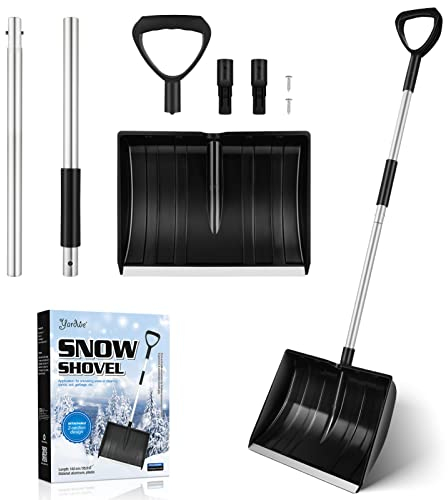 Yardwe 56 Snow Shovel with D-Grip Handle, Collapsible Snow Sand Mud Removal Tool, Detachable Construction Snow Shovel for Garden, Camping, Car and Other Outdoor Activities