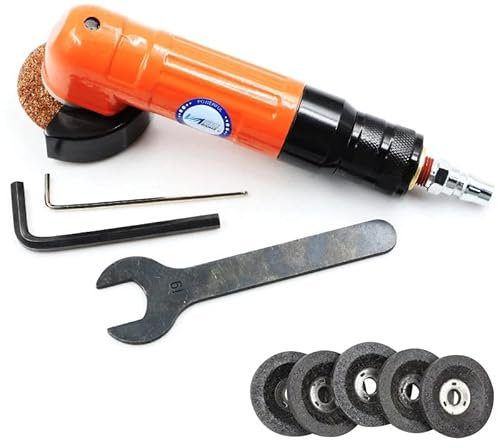 LeTkingok Esmeriladora Angular Neumática BM-2M, Pulidora 15000rpm Con Disco 5pcs