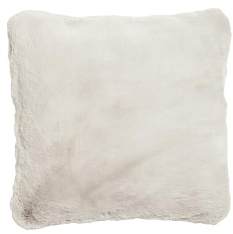 UnHide Squish - Faux Fur Pillow - Extra Soft Throw Pillow - Square Shaped Pillow, Polyester Fill - Machine Washable - Perfect for Living Room, Bedroom, or Guest Room - 20” x 20” - Snow White