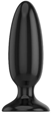 Plug anale 6 dimensioni Smooth Soft Huge Black Silicone Big Butt Plug Plug anale Grandi perline anali Dilatador Palline anali Giocattoli sessuali(A)