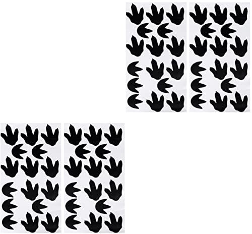 DECHOUS 64stücke Kinderzimmer Wandtattoo Dinosaurier Fußabdrücke Selbstklebende Pvc Wandsticker Für Kreative Raumgestaltung Geeignet Für Glatte Oberflächen