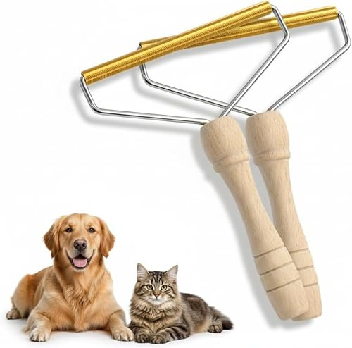 Portable Lint Remover Carpet Scraper Tool, Reusable Manual Brush Tool Shaver, Uproot Lint Cleaner, Clothes Fur Fuzz Ball Roller Wooden Cleaning Pet Hair On Sofas,Beds,Blankets,Clothes Fluff Remover