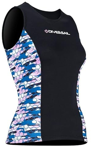 EUPTE Eupte2mm Neoprene Diving Vest and Shorts Set Unisex for Summer Swimming, Snorkelling, Surfing, Yoga, Gym, Travel