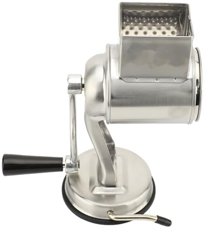 Rallador de Queso Manual, Verduras Manivela Multifuncional Fácil Usar con Base Succión Reforzada para Cocina