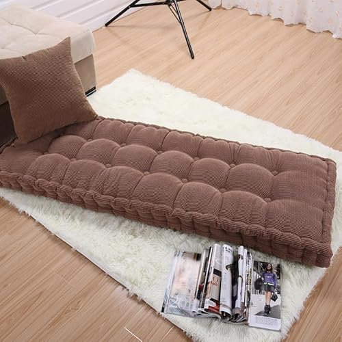 Bankauflage Outdoor Sitzkissen Für Gartenbank Polsterauflage Stuhlkissen Bankkissen Und Rückenkissen Für Hollywoodschaukel Palettenkissen Polsterauflage Auflage Für Bodenkissen(50 x 170cm,Brown)