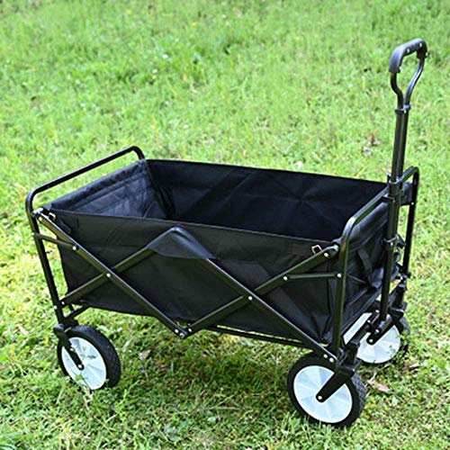 DDNGEJ Gartenwagen klappbar, Handwagen, klappbar, Transportkarre, bis 80 kg, für Garten, Camping, Strand, Angeln, Einkaufen