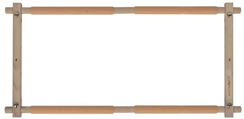 Milward Telaio rotante per arazzi – Telaio a clip per ricamo, punto croce, ricamo, quilting, 61 x 30,5 cm (24 x 12) – Legno di faggio