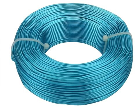 IATUPKE Basteldraht 1 mm – 3,0 mm, 15 Farben, Edelstahl-Aluminium-Basteldraht, Flexibles künstlerisches Perlenband, Schnurseil for die Schmuckherstellung, Zubehör(Lake Blue,3.0mm 3.0 Meters)