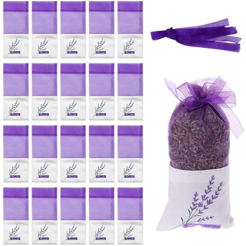 IKOPFLN Sacchetti Organza Grandi per Lavanda Essiccata - Profumati Vuoti in Cotone per Armadio, Spezie ed Erbe